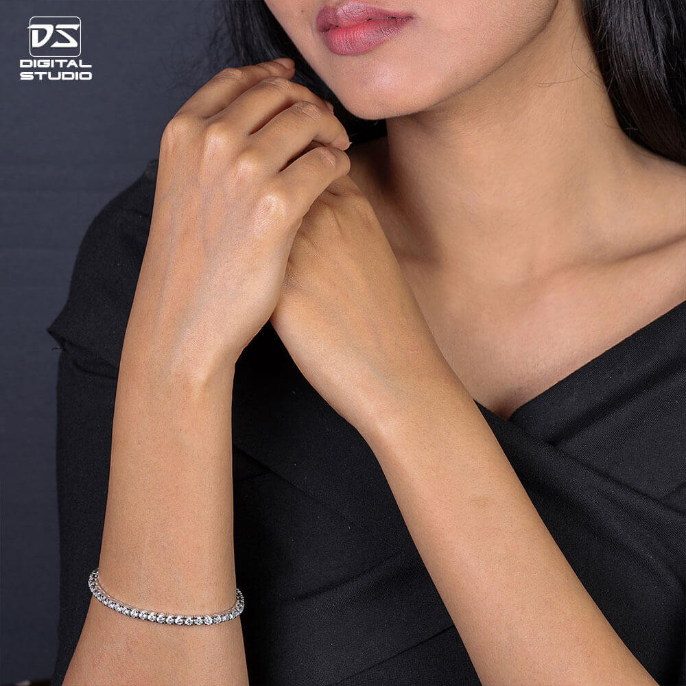 diamond bracelet on model