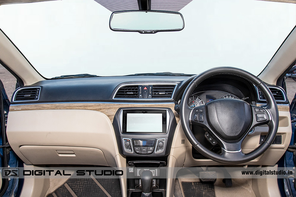 Dashboard of sedan car