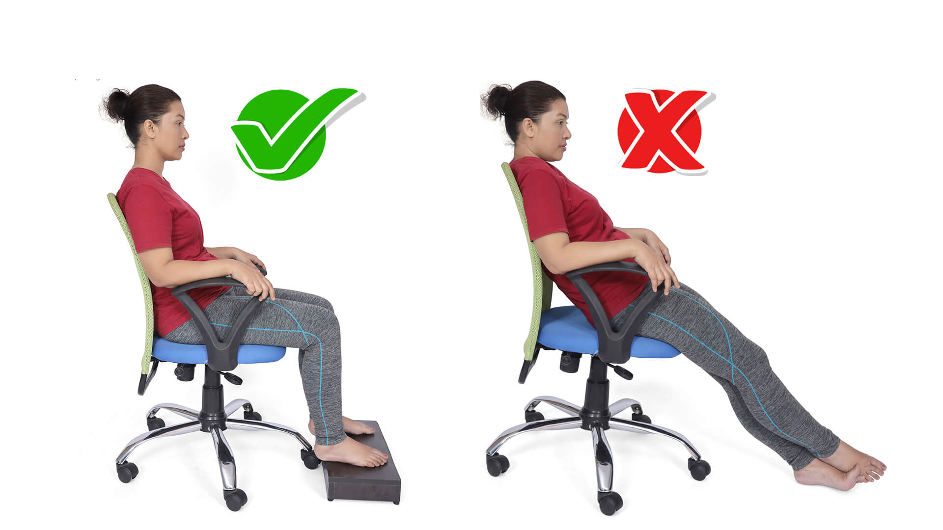 Foot rest for good posture