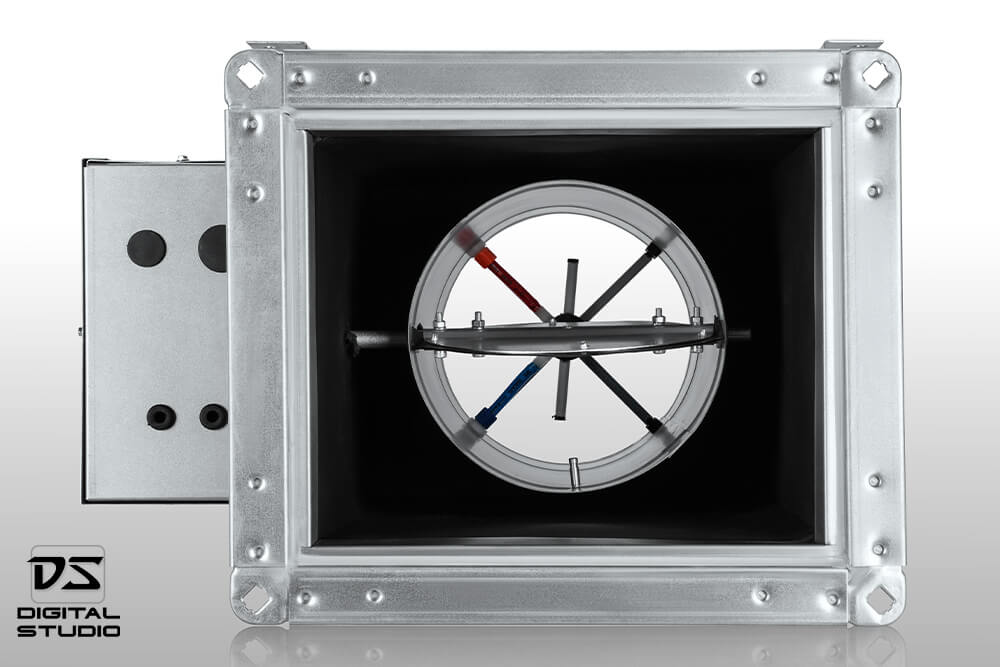 Back side of the VAV round flange model