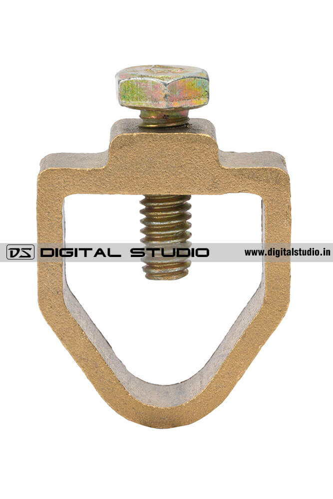 brass earthing ground clamp with bolt for grounding conductor connection