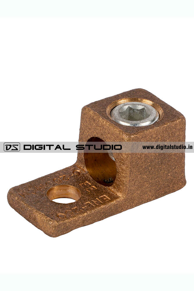 Brass neutral link earth connector for electrical panel grounding applications