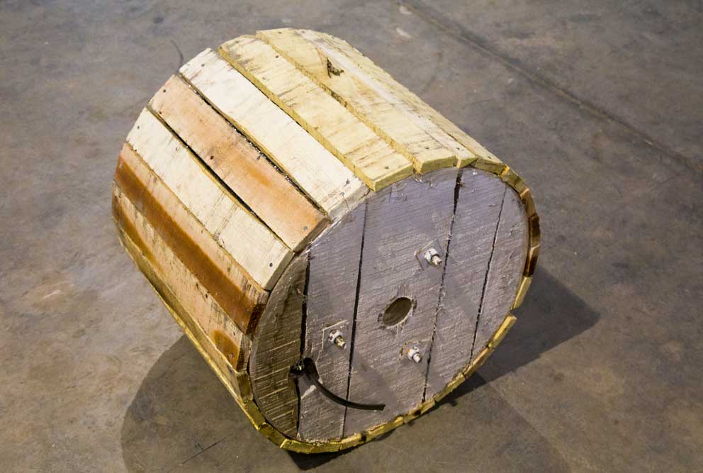 Wooden Drum of copper cables