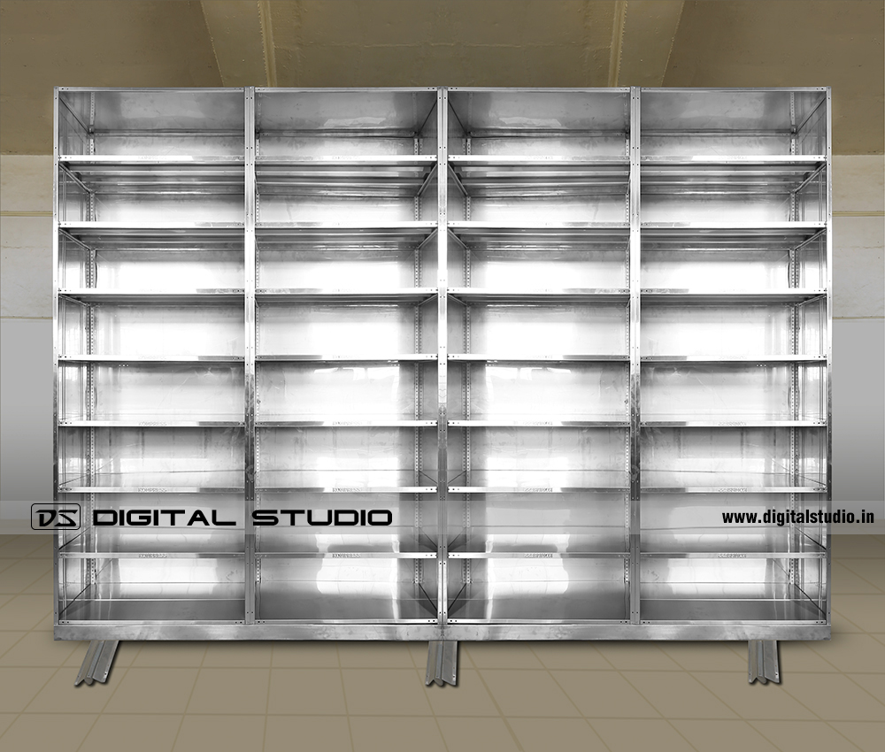 Open side of the storage stainless steel compactor