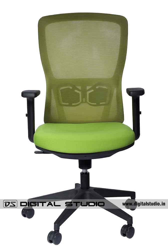 Green office chair with arms