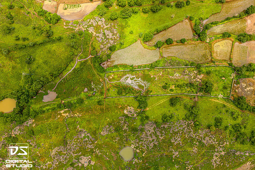 Top down view of a land parcel