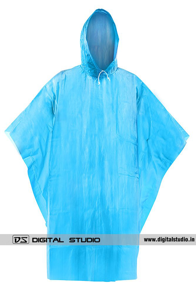 Blur rain poncho front view