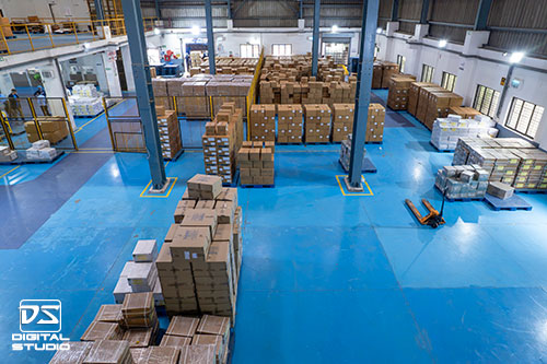 Ambernath MIDC factory warehouse - drone shot