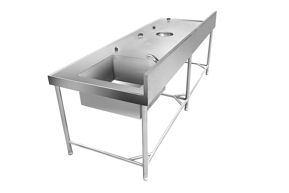 Stainless steel kitchen sink table counter