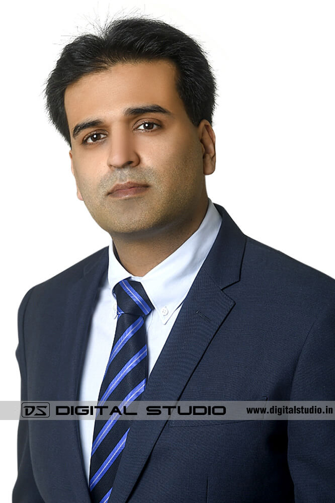 Profile photograph on white background