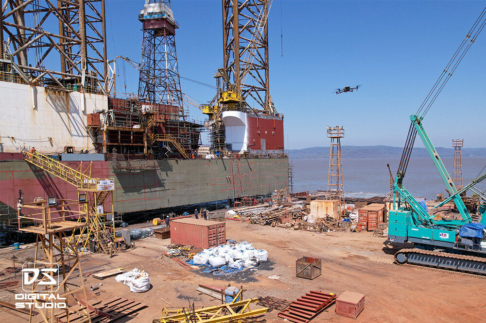 Two drone shoot for complete project covereage