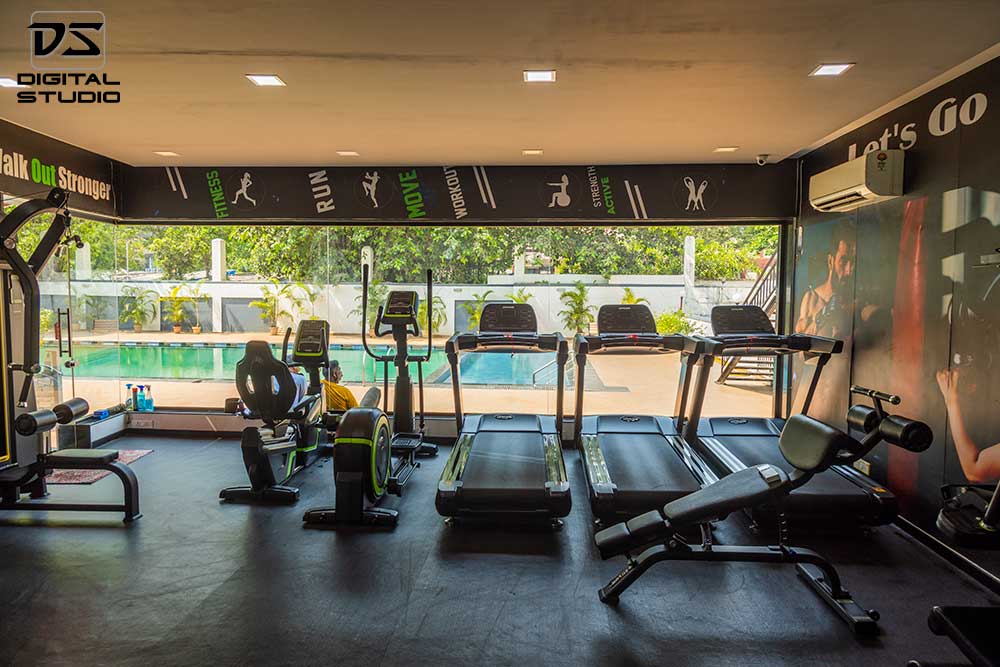 Inside a well equipped gym