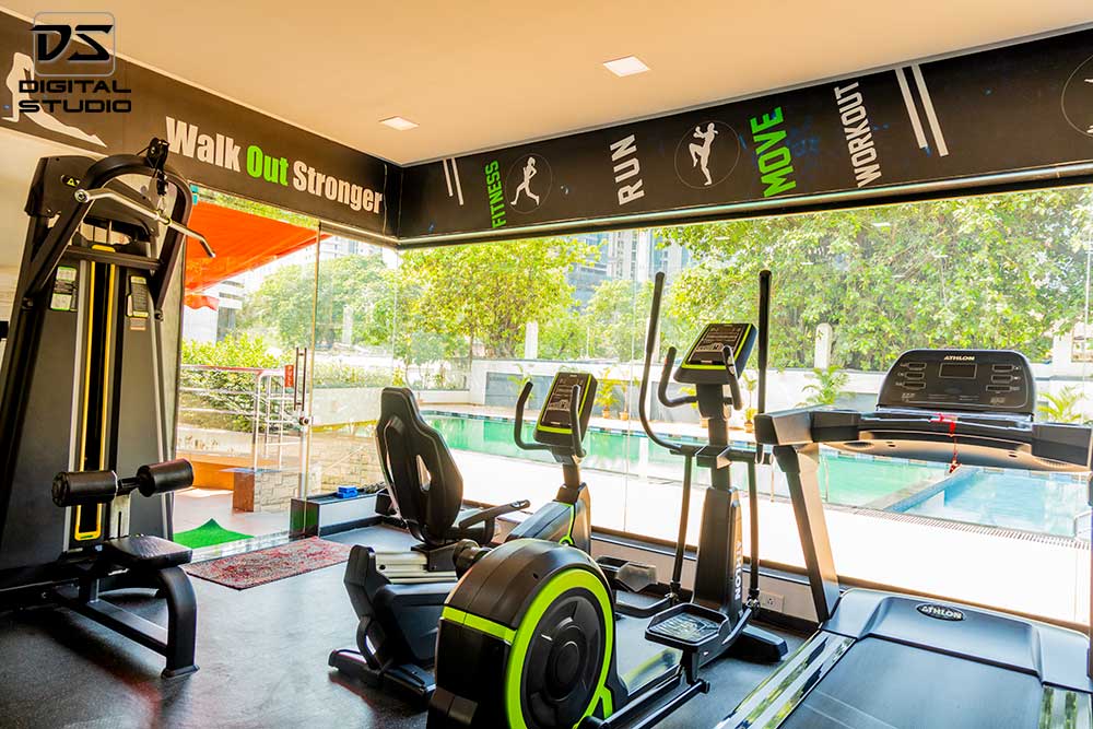 Treadmills inside a gym