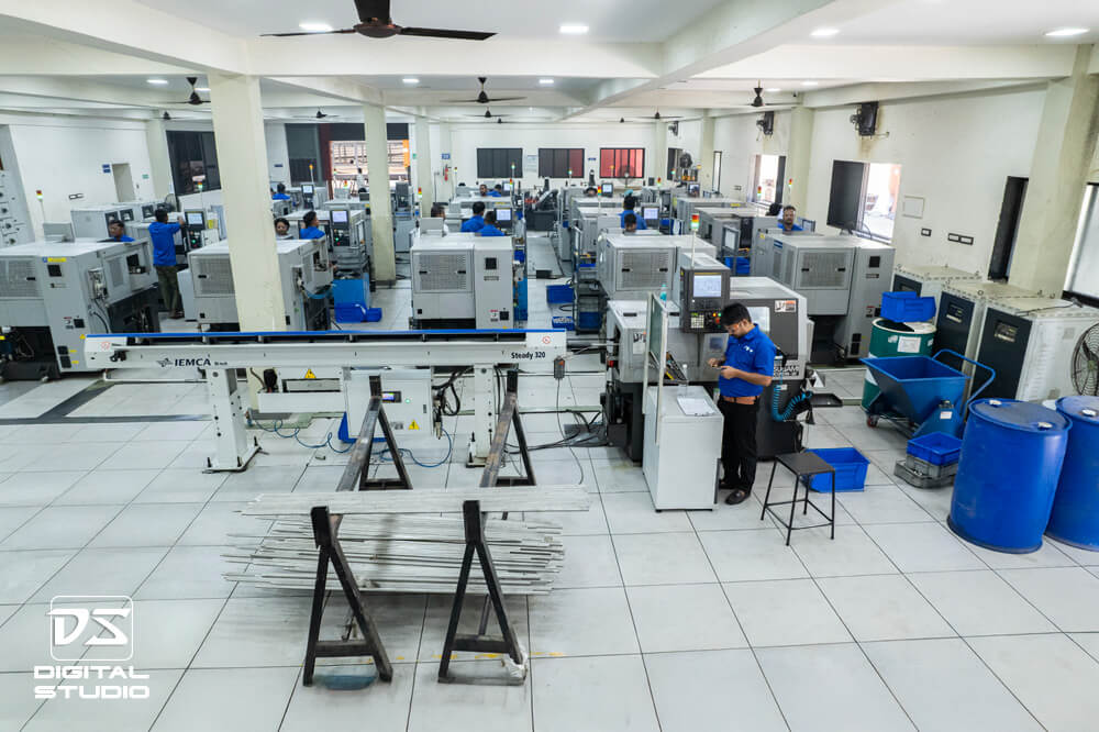 CNC machines - aerial shot