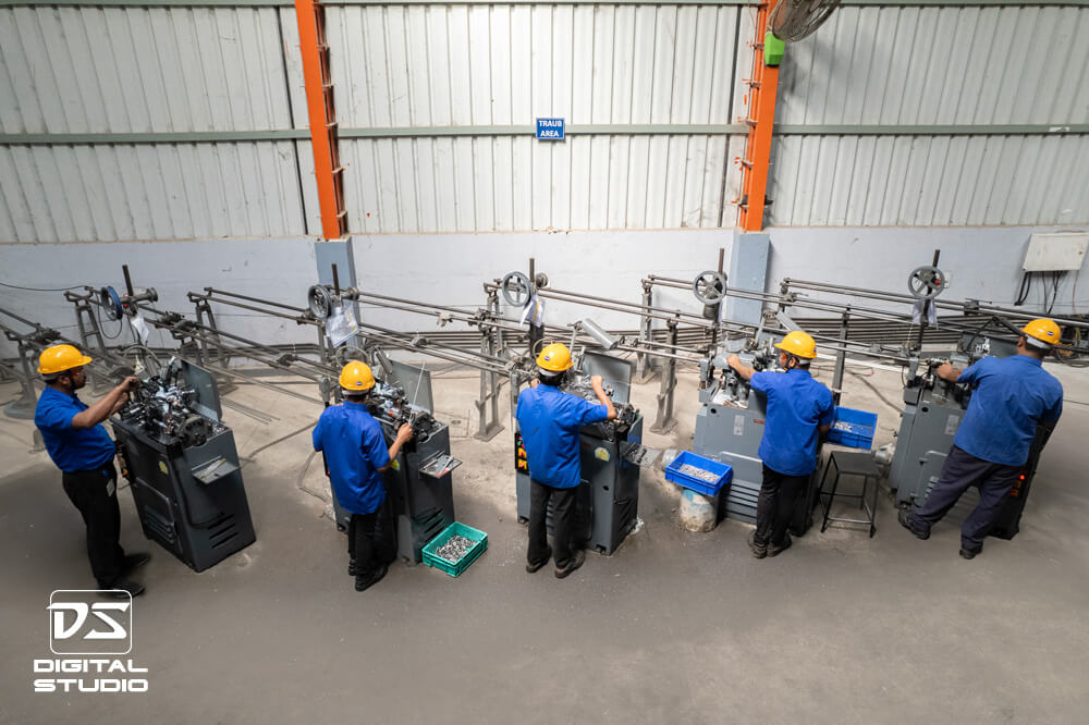 Aerial shot of Traub machines