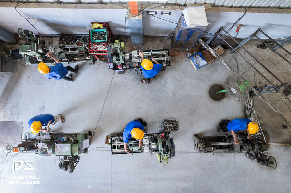 Top angle of machines