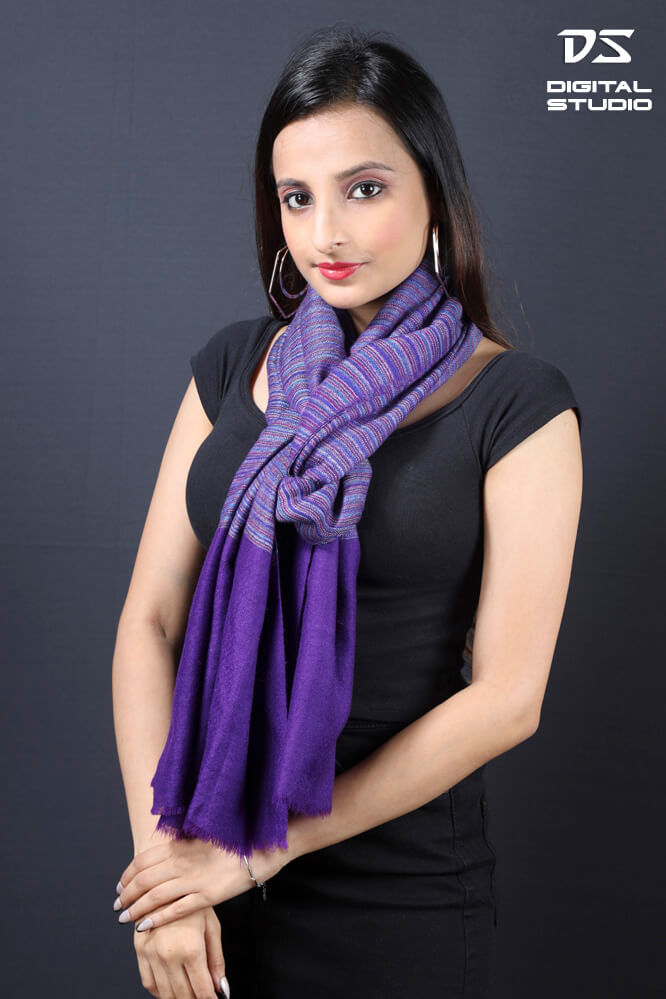 Scarf style pashmina shawl