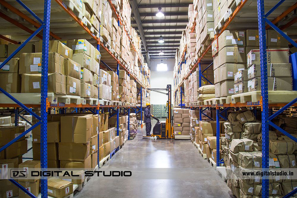 Pharma plant warehouse interior