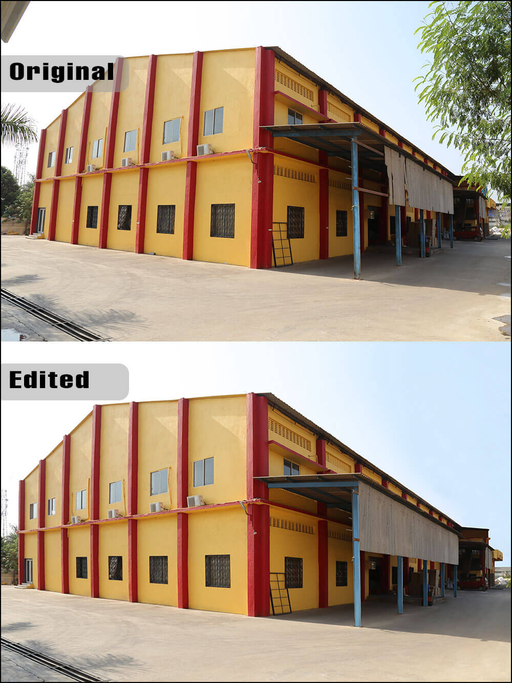 Advanced Retouching of a Factory at Silvasa