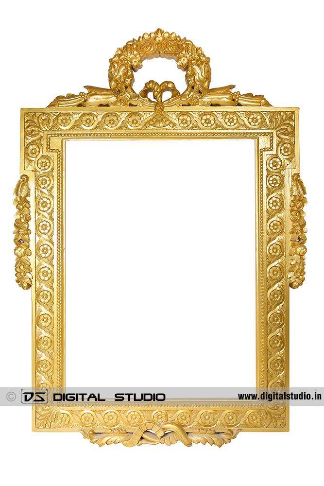 Large golden photo frame